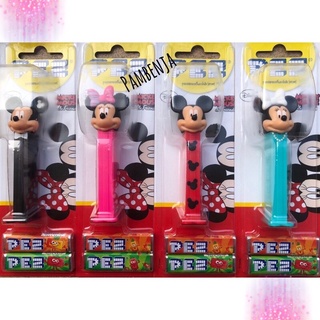 PEZ (เพซ) ลูกอมการ์ตูนหัวโต รสมะนาว และส้ม ลาย Mickey &amp; Minnie Stylish มิกกี้เมาส์และผองเพื่อน 2021 🌸