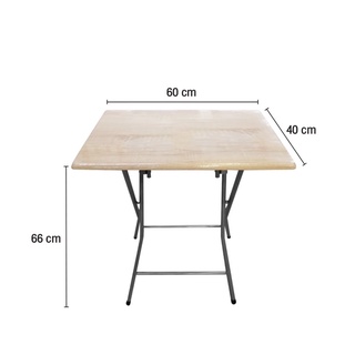 Kassa โต๊ะพับโต๊ะข้างโซฟา ท็อปลายไม้ / พลาสติก 3 สี ขนาด 60*40 / 52*36CM ขาเหล็กแข็งแรง พับเก็บได้ ของพร้อมส่งเร็ว (New)