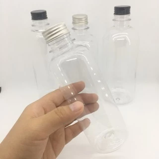 ขวดพลาสติกเพทใส แบบกลม พร้อมฝาอะลูมิเนียม