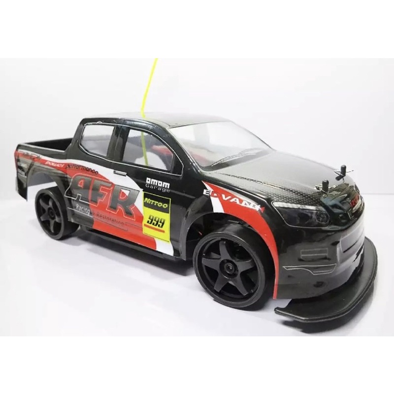 รถบังคับวิทยุดริฟเทอร์โบ1:10 2.4GHz4x4WD คันใหญ่ ขับเคลื่อนสี่ล้อ ชาร์จแบตเตอรี่2ก้อน