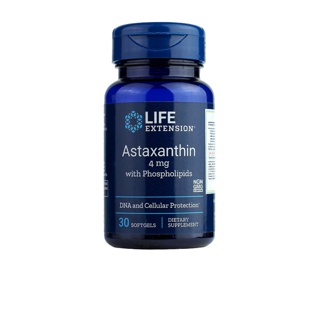 LE Astaxanthin 4 mg with Phospholipids บำรุงผิว ต่อต้านริ้วรอย Life Extension Thailand
