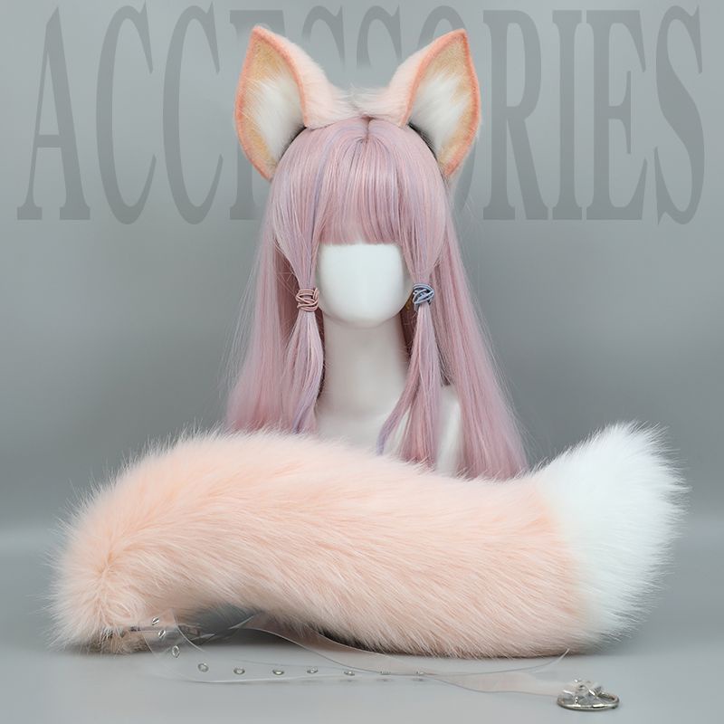 [Lolita JK Safety Pants] Lingna Belle Fox Ears Tail Animal Ears Animal Tail Plush Hand-Made Chuan Sa