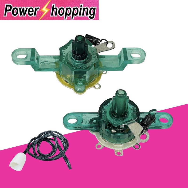 Power shopping สวิทช์พัดลม ติดผนังทั่วไป 1A 220VAC สวิทร์กระตุก อะไหล่พัดลม สินค้ามีตัวเลือก มี2รุ่น แถมเชือก