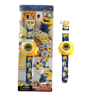 Minions นาฬิการัดข้อมือดิจิตอล รูปมินเนี่ยน มีไฟ สีสันสดใส น่ารักมากค่ะ เหลือง