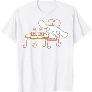 เสื้อยืดผ้าฝ้ายพรีเมี่ยม เสื้อยืด ลาย Cinnamoroll Cafe