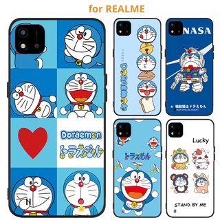 เคส Realme 8 8I 9 9i 10T 10 + PLUS PRO โทรศัพท์มือถือแบบนิ่ม ผิวด้าน ลายการ์ตูนโดราเอมอนน่ารัก สําหรับ