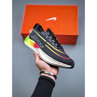 Origina Nike Zoom Fly 4 Flyknit รองเท้าผ้าใบลําลอง น้ําหนักเบา คาร์บอน