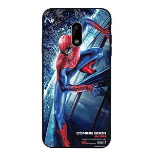 เคสโทรศัพท์ซิลิโคนพิมพ์ลาย spiderman แบบนุ่ม nokia 2 3 5 6 . 1 8 sirocco 2018 สีดํา