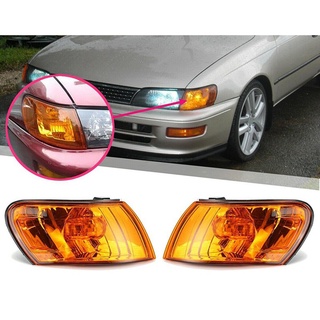 Toyota Corolla SEG AE100 AE101 EE100 1992-1995 โคมไฟสัญญาณไฟหน้า สีส้มอําพัน (1 คู่)