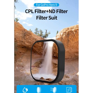 TELESIN ND8 ND16 ND32 CPL เลนส์ชุดกรองกรอบอลูมิเนียมสำหรับ GoPro Hero 9 กล้องแอ็คชั่น ND CPL เลนส์ Accessoreis