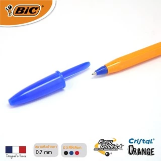 [Official Store] BIC บิ๊ก ปากกา Orange ด้ามส้ม ปากกาลูกลื่น หมึกน้ำเงิน หัวปากกา 0.7 mm. จำนวน 12 ด้าม