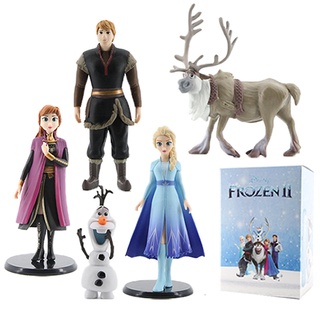 Frozen 2 Figures 5/6Pcs Toys Gift Set Elsa Anna Kristoff Olaf Sven Cake Toppers