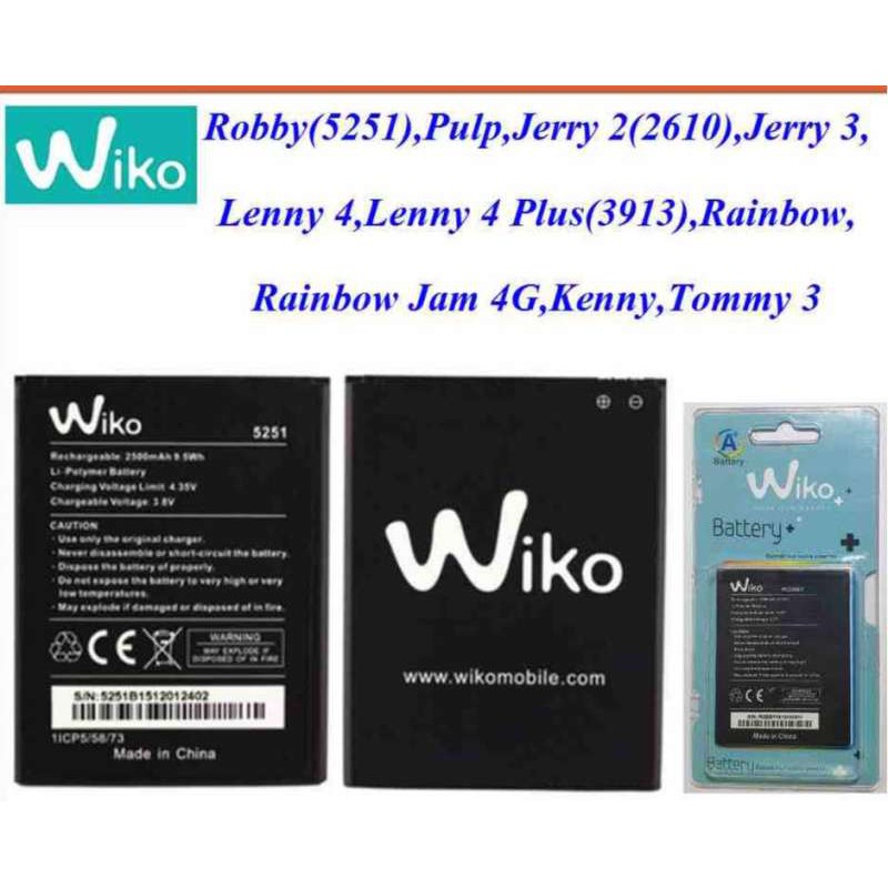 แบตเตอรี่ Wiko robby/lenny4 plus/Tommy 3/Jerry 2/Sunny 4 (5251) รับประกัน 3 เดือน แบต robby/lenny4 plus/Tommy 3/Jerry 2