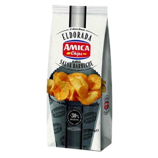 Amica Potato Chips Barbecue Sauce 130g. อมิก้า ชิปมันฝรั่งทอดกรอบ รสซอสบาร์บีคิว 130กรัม