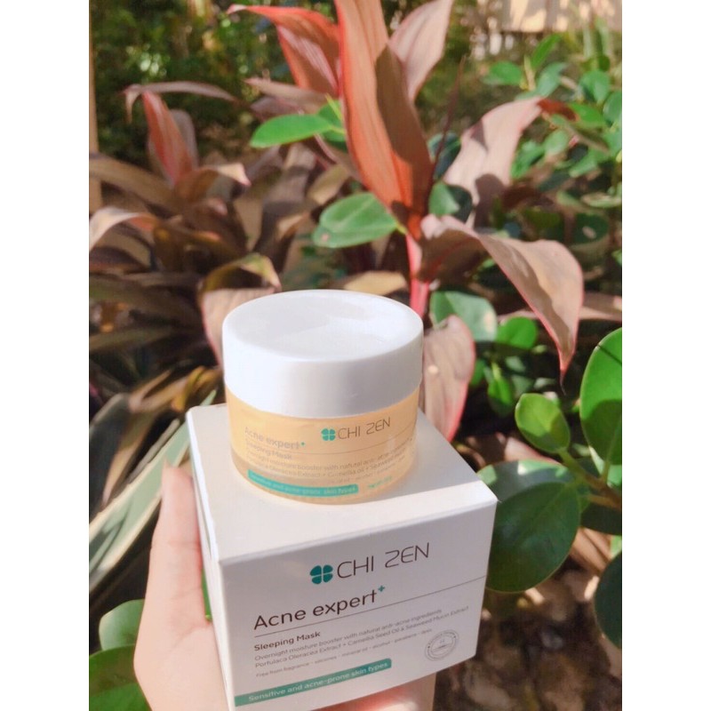 ส่งฟรีไม่ง้อโค้ด!! เพิ่มปริมาณเป็น30กรัม chizen Acne Expert sleeping Mask