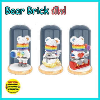 ตัวต่อเลโก้นาโน แบร์บริค ใส่ชุดอวกาศ Bear brick มีไฟ มีให้เลือก 3 แบบ No.2719 No.2720 No.2721 ตัวต่อสวยงานดีราคาถูก!