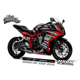 สติ๊กเกอร์แต่งลายรถ HONDA CBR650F ลาย HSBK RACING