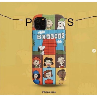 Case มือถือ Tpu คลุมรอบตัวเครื่อง ผิวด้าน งาน imd ขอบสีดำ ผิวริ้วๆ ลายสนูปปี้พีนัท