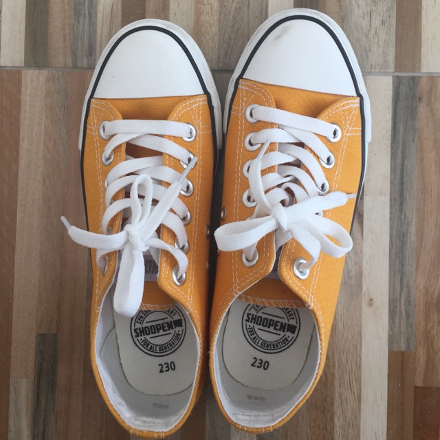 รองเท้ายี่ห้อShoopen สีเหลืองมัสตาส ไซต์36
