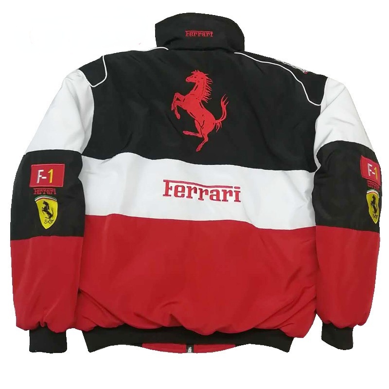 Giacca F1 Racing Ferrari Vintage Giubbotto Sportivo Corse Formula 1 Unisex  Y2K