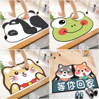 พรมเช็ดเท้า/มีกันลื่น  ลายการ์ตูนน่ารัก พรมเช็ดเท้าแต่งบ้าน พรมเช็ดเท้าหน้าห้องน้ำ พรมเช็ดเท้าห้องครัว