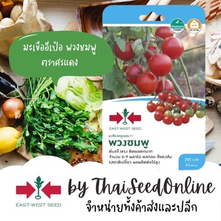 GGEW เมล็ดพันธุ์ซฟ มะเขือเทศลูกผสมพวงชมพู ตราศรแดง (มะเขือส้ม มะเขือเครือ) Tomato มะเขืออีเป๋อ