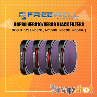 FREEWELL GOPRO HERO12/11/10/9 BLACK FILTERS - BRIGHT DAY [ ND8/PL, ND16/PL, ND32PL, ND64PL ] FREEWELL ND [ FW-H9B-BRG ]