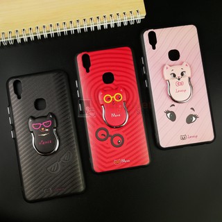 Shengo เคส สำหรับ Vivo V9 ลายการ์ตูนน่ารัก มาพร้อมแหวนคล้องนิ้ว🌺🌺