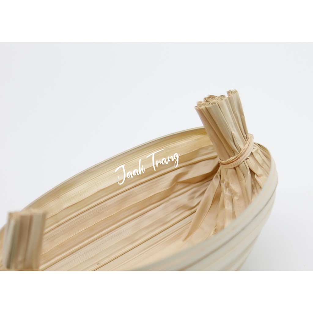 เรือใบจาก (ไซร์ m 300 ใบ )/(s 500 ใบ) ภาชนะใส่อาหาร ถ้วยไอศกรีม ถ้วยใส่ขนม สำหรับใส่ อาหาร ย่อยสลายไ