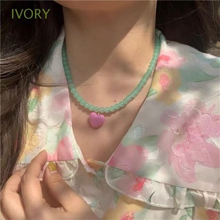 Ivory สร้อยคอ ลูกปัดไข่มุก หลากสี เครื่องประดับแฟชั่น สไตล์โบฮีเมียน เหมาะกับฤดูร้อน สําหรับผู้หญิง