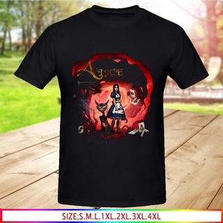 [S-5XL] GILDAN 【ขายดี】เสื้อยืด ผ้าฝ้าย 100% พิมพ์ลาย Alice Madness Returns สีดํา สําหรับผู้ชาย