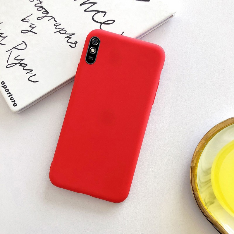 เคสโทรศัพท์มือถือ ซิลิโคนนุ่ม สีพื้น มีหลายสี สําหรับ Xiaomi Redmi 9a 9 Pevu Zyywmgy49e Thaipick