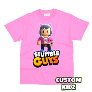 เสื้อยืด ผ้าฝ้ายพรีเมี่ยม พิมพ์ลาย Stumble GUYS GIRL สําหรับผู้หญิง