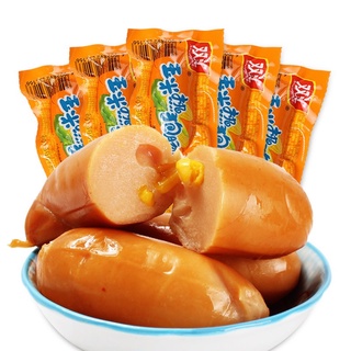 ใส้กรอก ข้าวโพด คอร์นด็อก 玉米热狗脆  ใส้กรอก รสเผ็ด 香辣香脆脆 28กรัม
