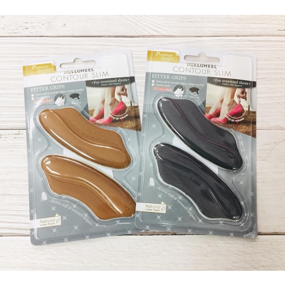 แผ่นเสริมแก้รองเท้าหลวม HELLOHEEL รุ่นContour Slim ขนาดหนา 5.5 มม.สำหรับติดรองเท้าหลวมไม่เกิน 1เบอร์