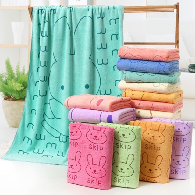 ผ้าเช็ดตัวนาโน พิมพ์ลาย 300-320gsm หนาที่สุด