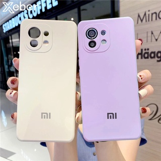 ของแท้ เคสโทรศัพท์มือถือ ซิลิโคนนิ่ม ทรงสี่เหลี่ยม สีแคนดี้ สําหรับ Xiaomi Mi 11 Lite 11i 11X Pro 11i