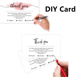 30 แผ่น 9*5.4cm Diy Thank You Card การ์ดขอบคุณ บัตรขอบคุณ ห่อของขวัญการ์ดขอบคุณ บัตรของขวัญ