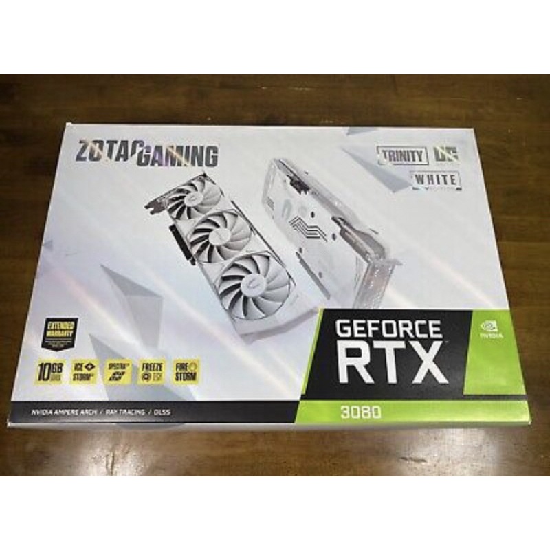 Zotac gaming GeForce Rtx 3080 Trinity OC white graphics card