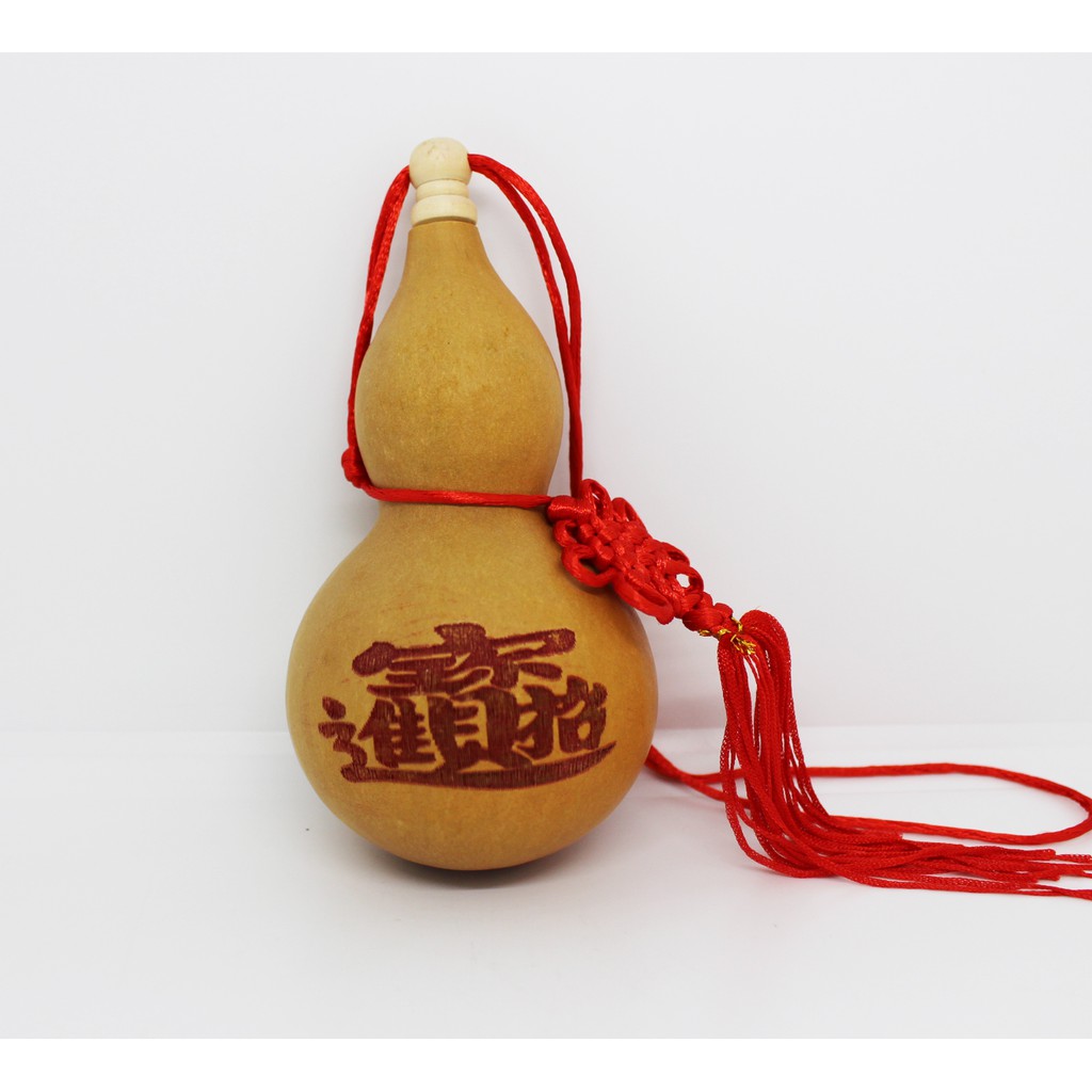 น้ำเต้า ดูดทรัพย์ เปิดฝาได้ พร้อมพู่ห้อย ขนาดกลาง - รูปที่ 2