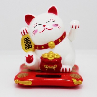 Lucky Cat แมวกวักนำโชค แมวกวัก ญี่ปุ่น กวักเงิน กวักทอง ค้าขายดี ใช้พลังงานแสง ไม่ต้องใช้ถ่าน