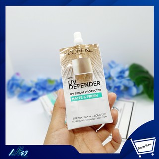 LOREAL PARIS UV Defender Matte &amp; Fresh SPF50+PA++++5.5ml ลอรีอัลผลิตภัณฑ์กันแดดยูวีดีเฟนเดอร์ แมท แอนด์ เฟรช เอสพีเอฟ