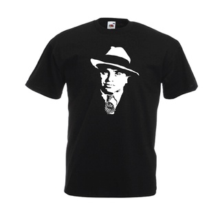 เสื้อยืดวินเทจขายดี เสื้อยืดลําลอง แขนสั้น พิมพ์ลาย AL CAPONE Mob Mafia Gangster BNcjno51IEnemf06 สไตล์คลาสิก สําหรับเป็