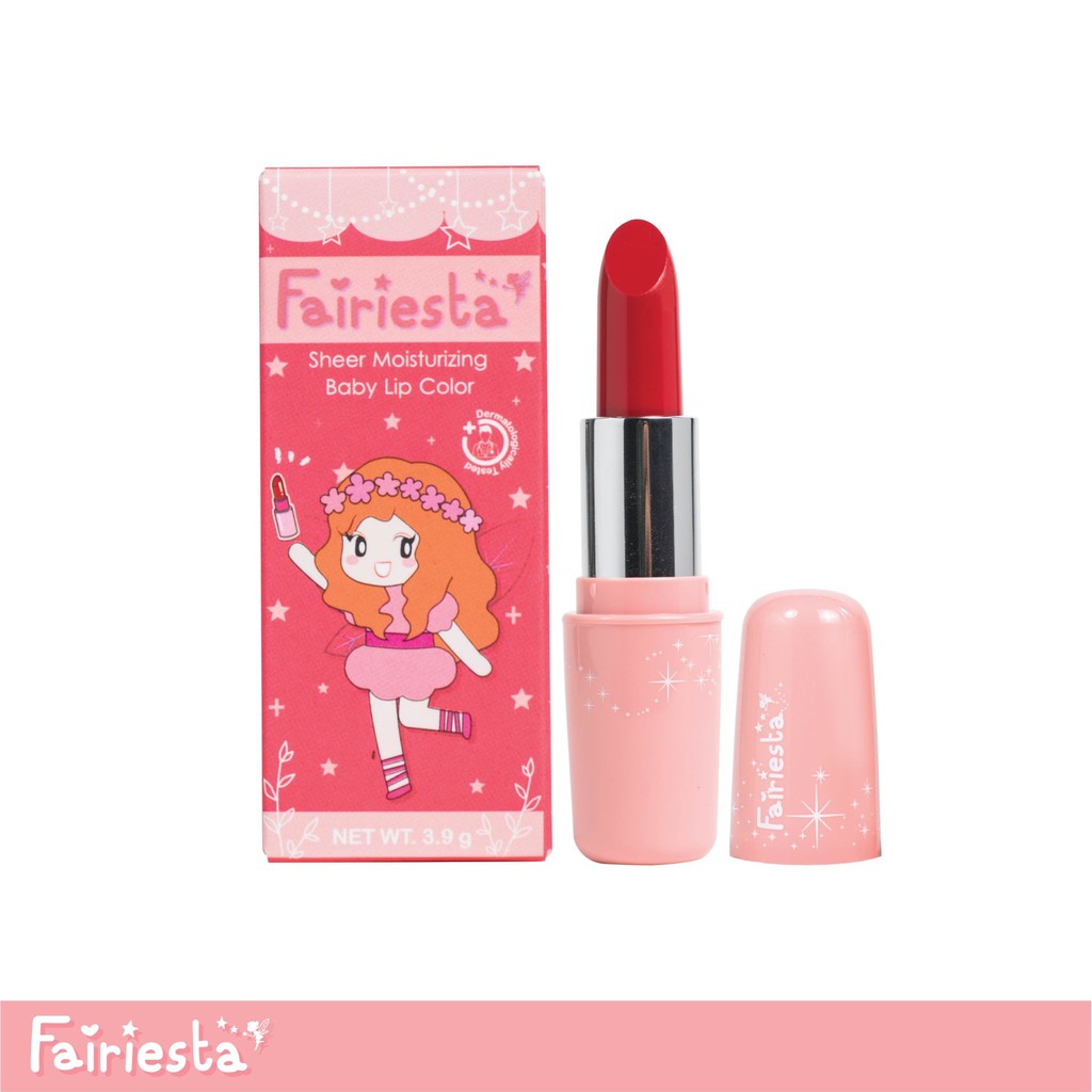 💄ลิป 04 Fairiesta ลิปสติกเด็ก ออร์แกนิค สีแดง 04