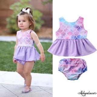 ➤♕❀❤Hot Fashion Newborn Baby Girl Mermaid Backless Clothes Set