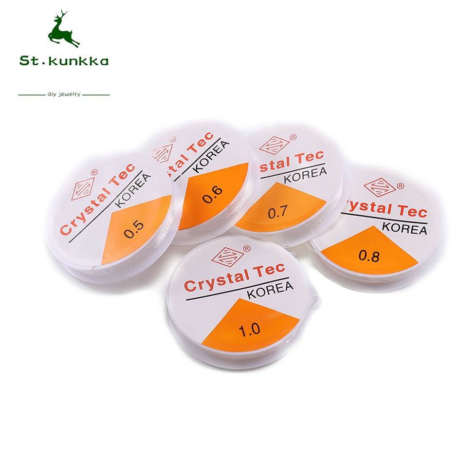 สายยืดประดับลูกปัดคริสตัล  1ชิ้น/แพ็ค สำหรับDIYสร้อยคอ สร้อยข้อมือ เครื่องประดับ งานฝีมือ