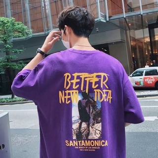 เสื้อoversize สกรีนลายข้างหลังสไตล์สตรีท