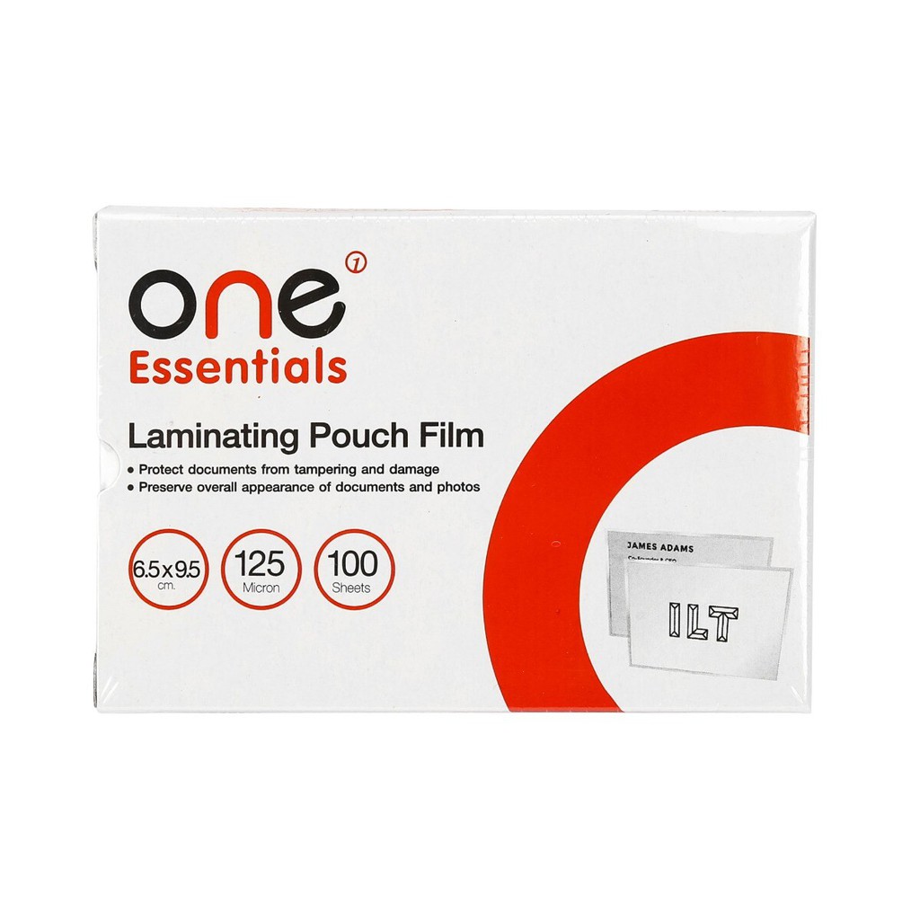 พลาสติกเคลือบบัตร (6.5x9.5 ซม.) ONE Essentials Laminated plastic (6.5x9.5 cm.) ONE Essentials