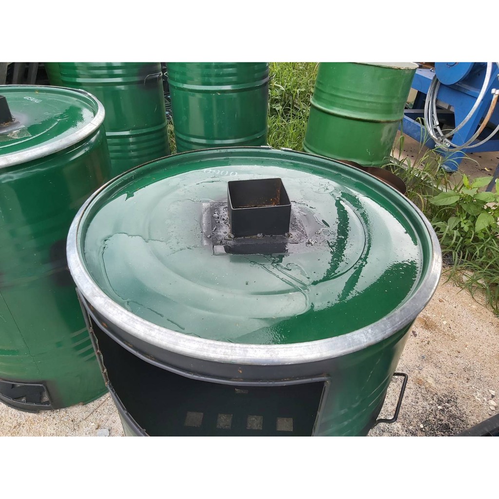 เตาเผาขยะ เหล็กขนาด 200 ลิตร,Good Pallet เตาเหล็กเผาขยะ ขนาด 200 ลิตร ใหญ่จุใจ เผาขยะได้เยอะ สะดวก ป