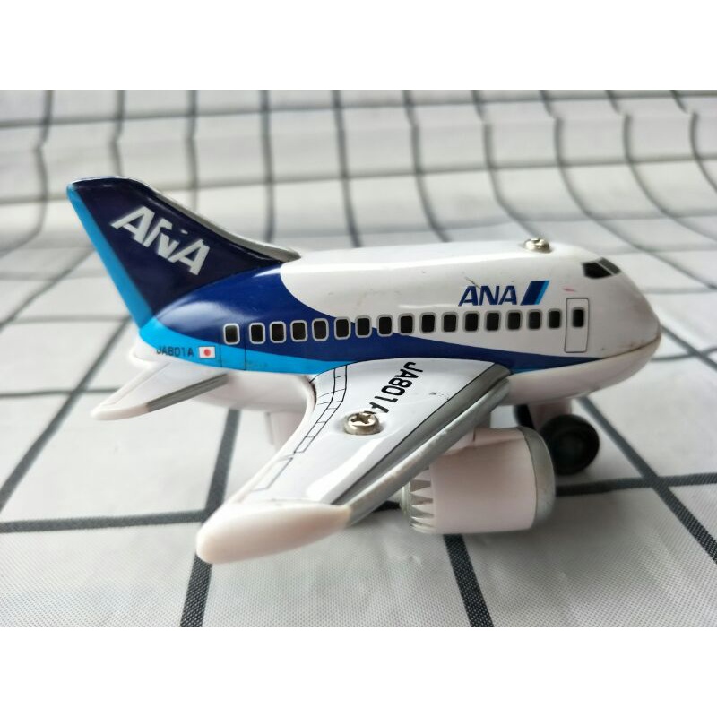 สินค้าของเล่น​ของ​สะสมโมเดล​เครื่อง​บินANA แผ่นเหล็กวิลาด Tin Plane Minicar JA801A Toy Choro-Qสินค้า